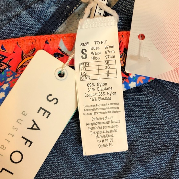 NWT. SEAFOLLY Active Leggings-denim. - Picture 6 of 7